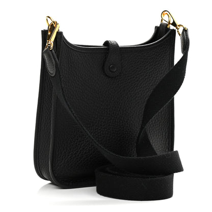 Hermes Taurillon Clemence Evelyne TPM Black 3 of 10