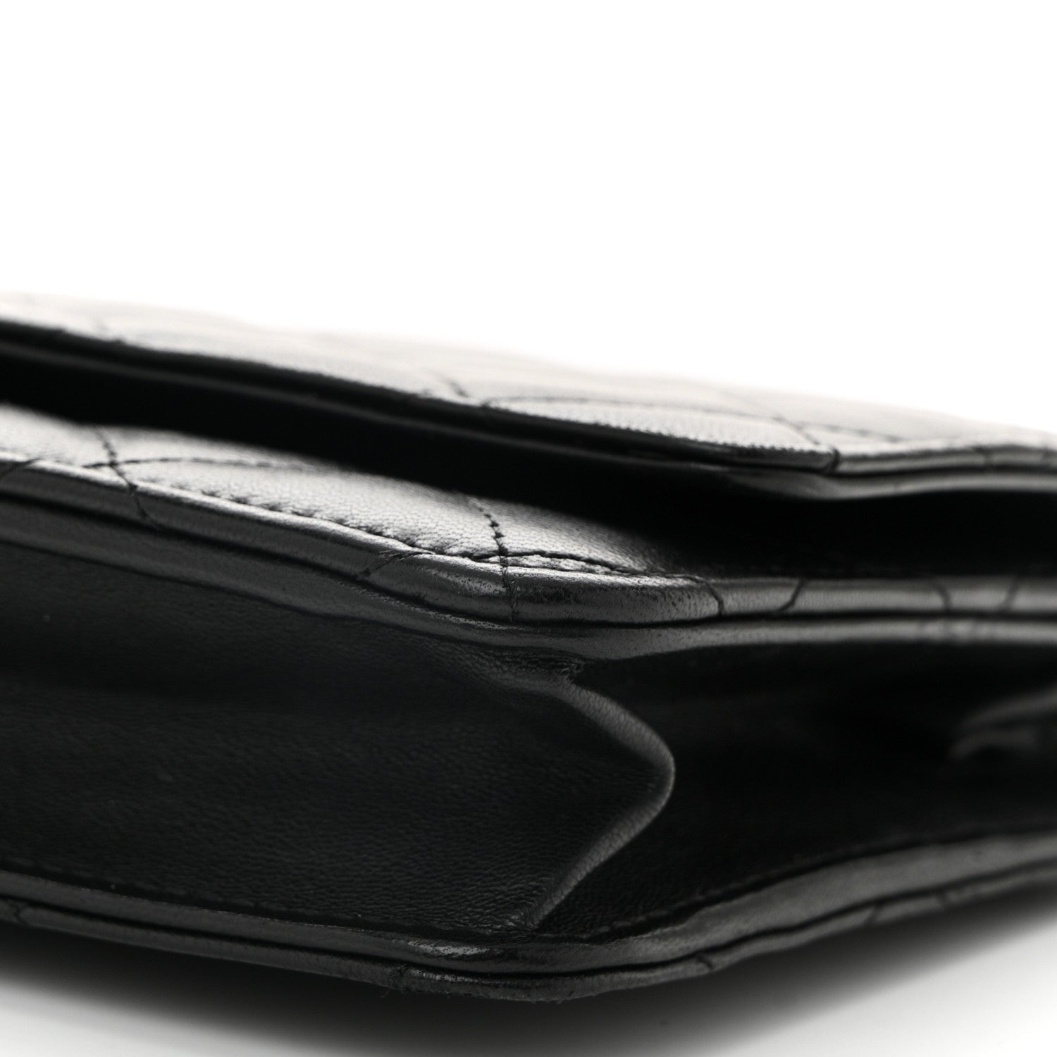 Chanel Lambskin Quilted Wallet On Chain WOC Black 11 of 11