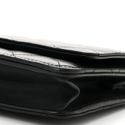 Chanel Lambskin Quilted Wallet On Chain WOC Black 11 of 11