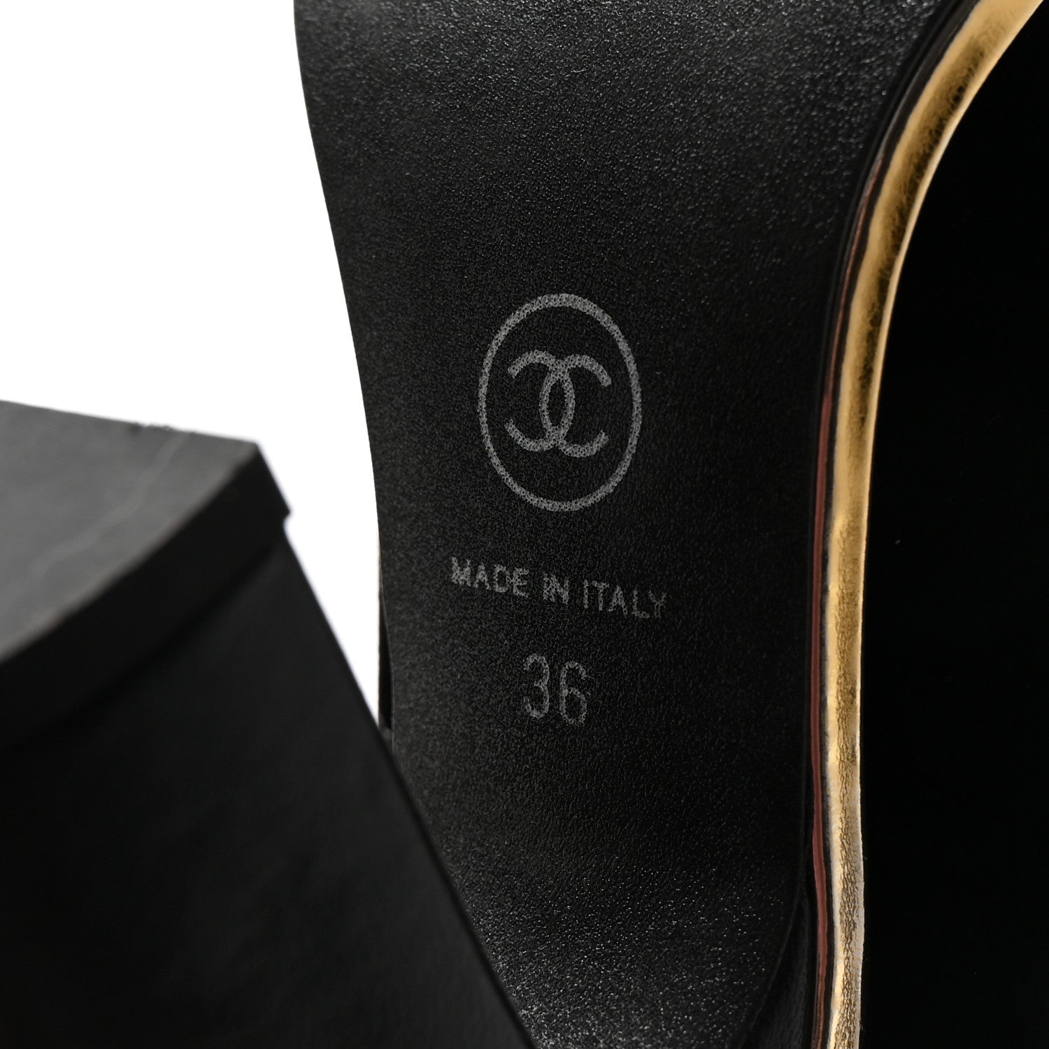 Chanel Velvet Satin Cap Toe Pearl Pumps 36 Black 7 of 9