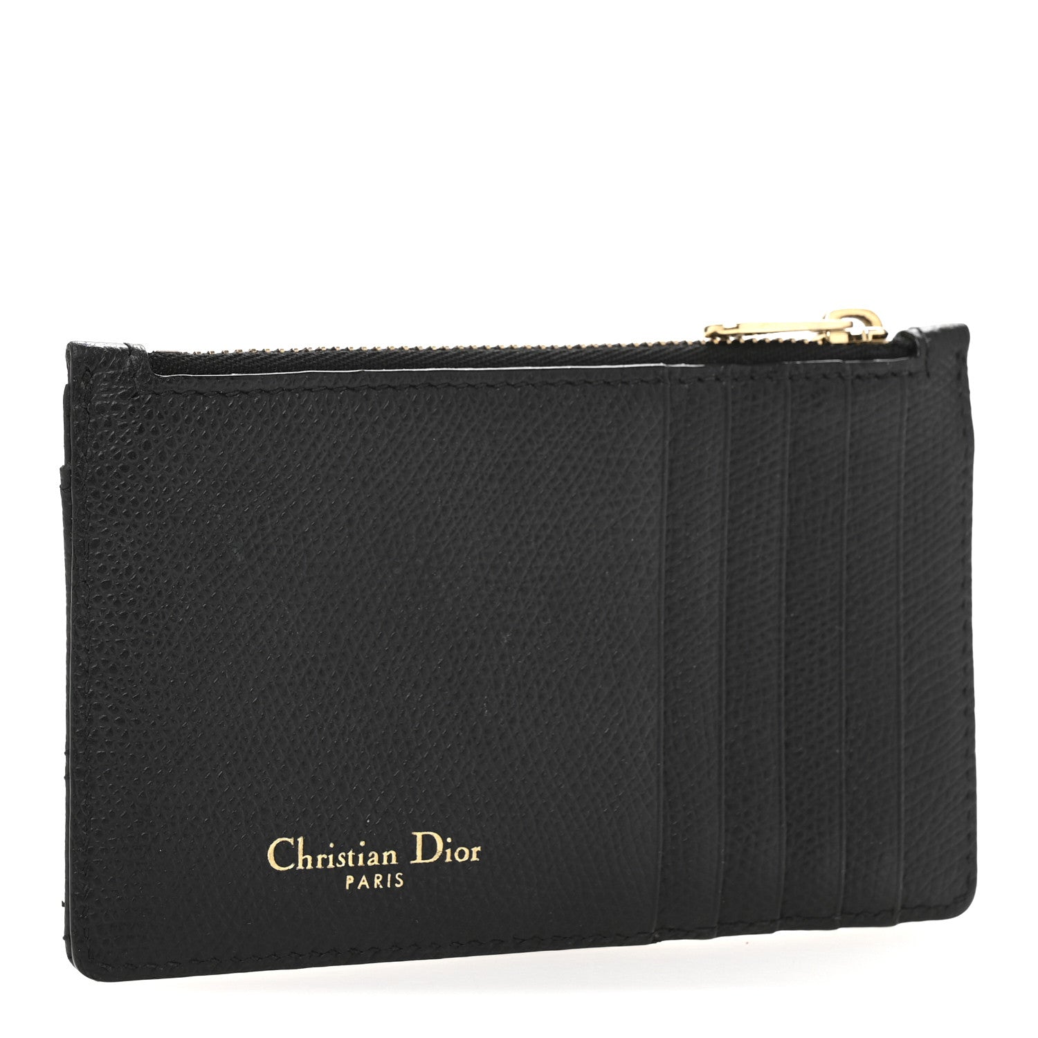 Christian Dior Grained Calfskin Cannage Diorama Wallet Black 3 of 10