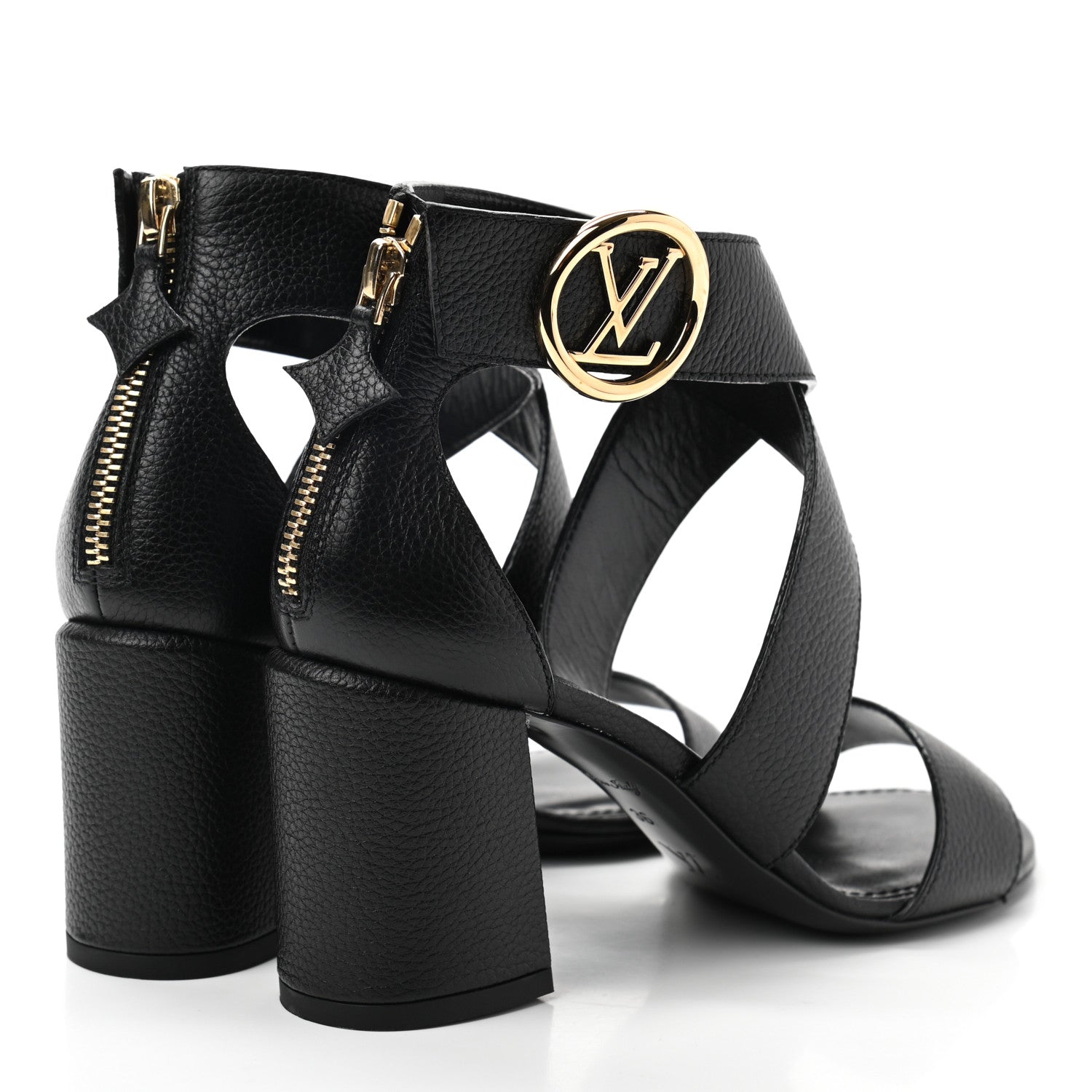 Louis Vuitton Calfskin Horizon Sandals 36 Black 4 of 8