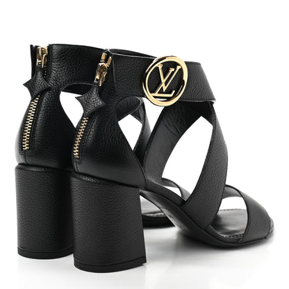 Louis Vuitton Calfskin Horizon Sandals 36 Black 4 of 8
