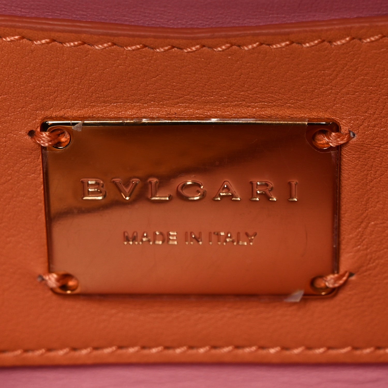 Bulgari Calfskin Matelasse Mini Serpenti Cabochon Crossbody Bag Orange 5 of 8