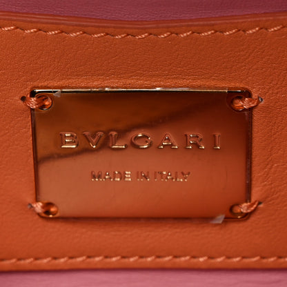 Bulgari Calfskin Matelasse Mini Serpenti Cabochon Crossbody Bag Orange 5 of 8