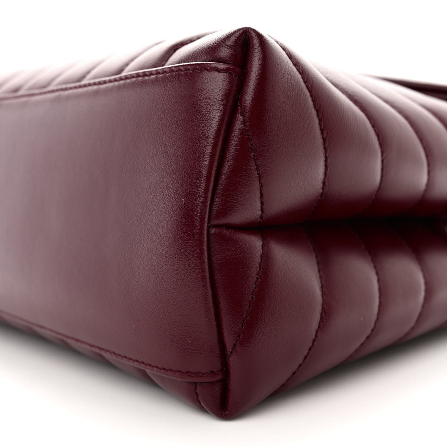 Calfskin Y Quilted Monogram Medium Loulou Chain Satchel Rouge Legion