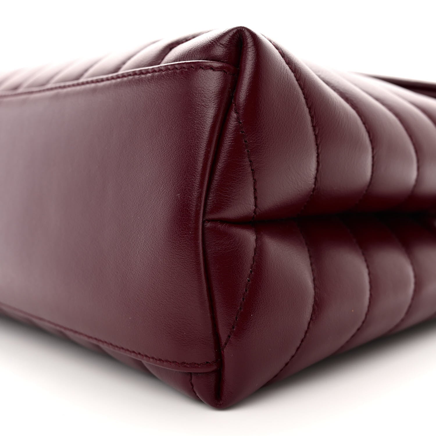 Saint Laurent Calfskin Y Quilted Monogram Medium Loulou Chain Satchel Rouge Legion 10 of 10