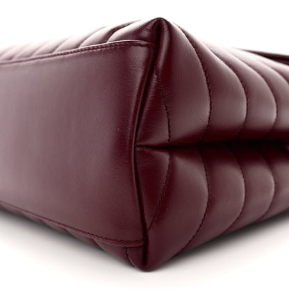 Saint Laurent Calfskin Y Quilted Monogram Medium Loulou Chain Satchel Rouge Legion 10 of 10