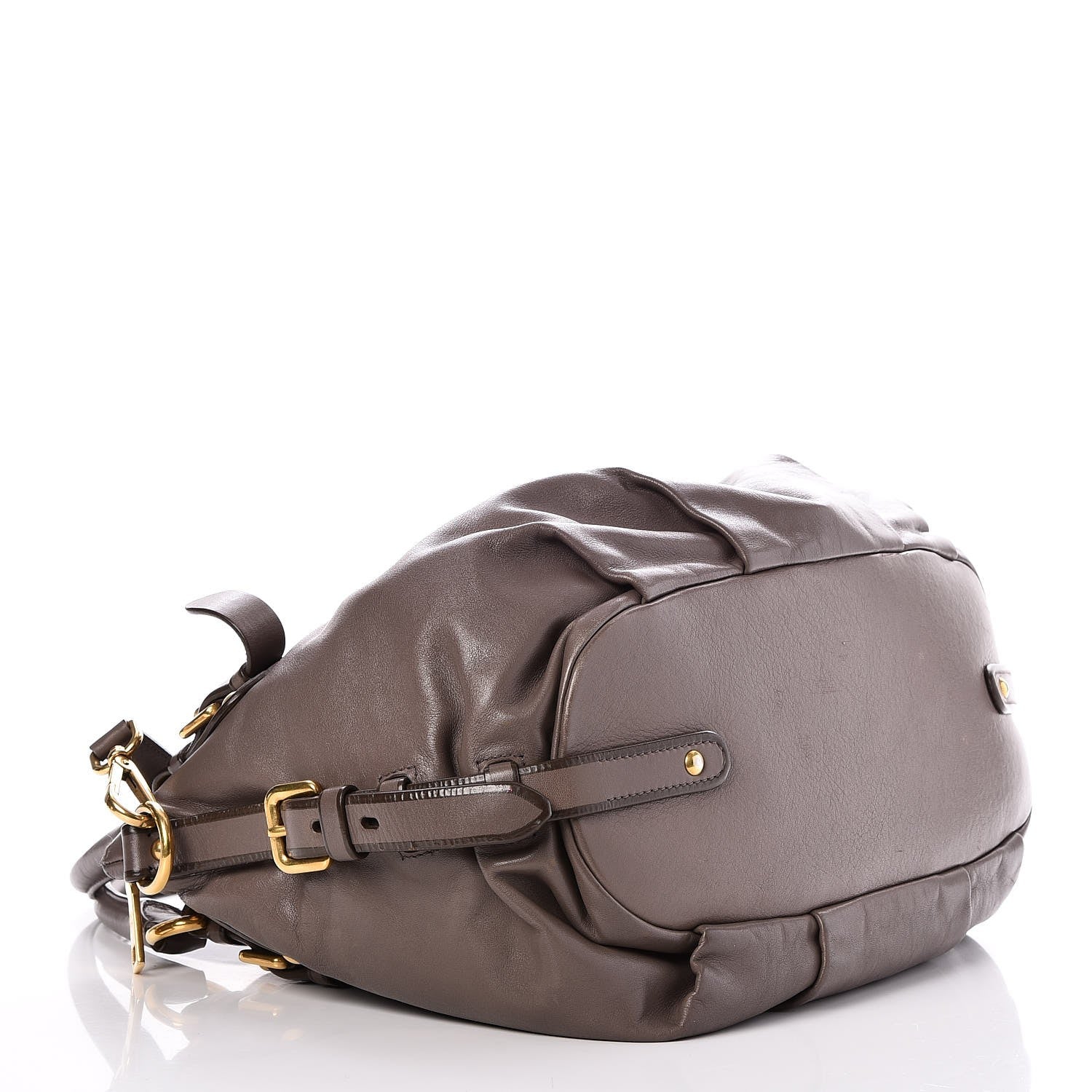 Prada Soft Calf Shoulder Bag Bambu 5 of 12