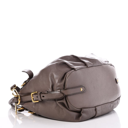 Prada Soft Calf Shoulder Bag Bambu 5 of 12