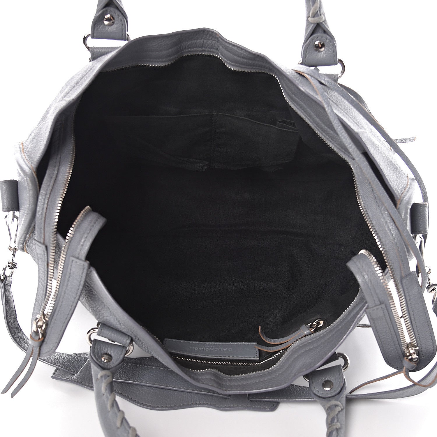 Balenciaga Chevre Silver Metallic Edge Hardware City Bleu Acier 6 of 27