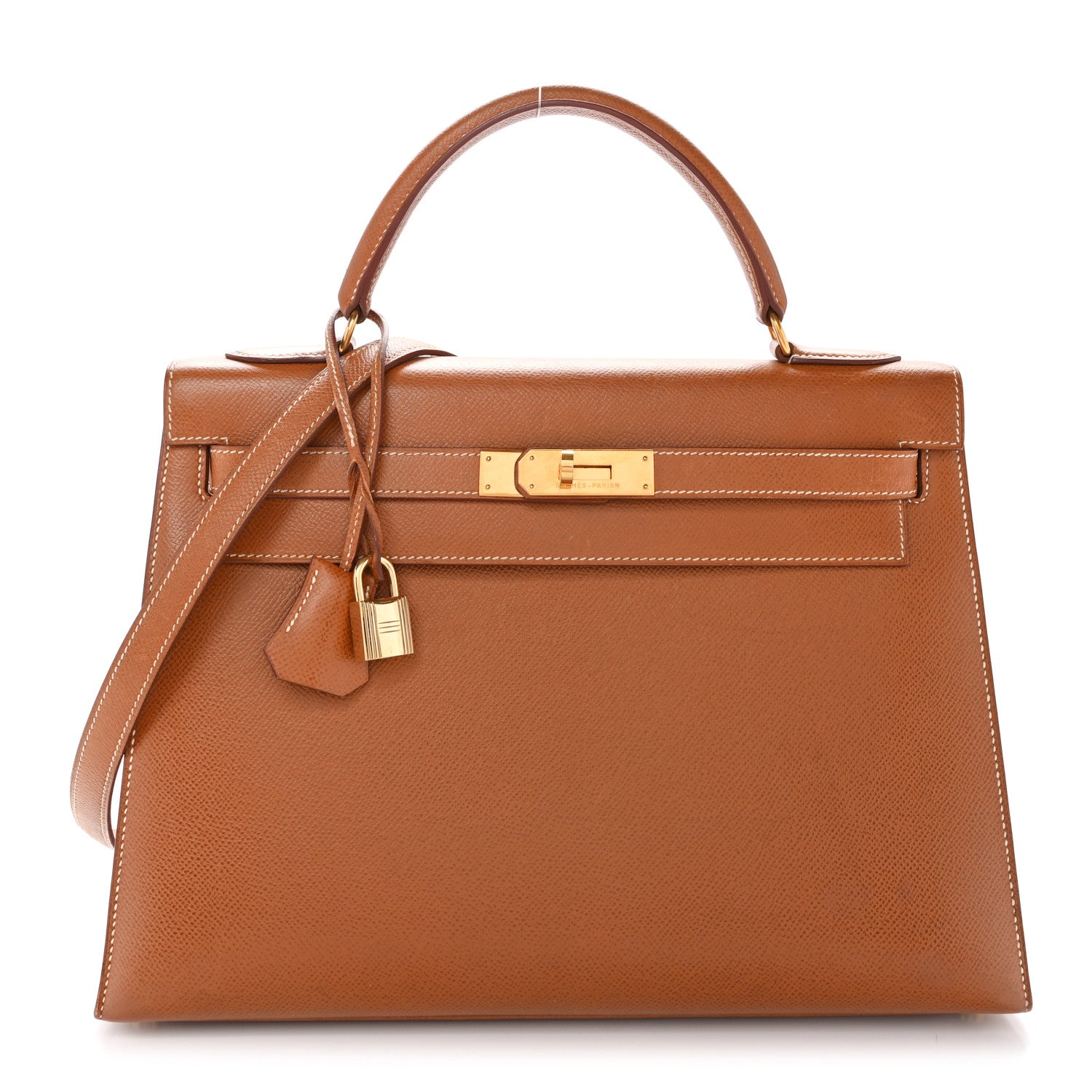 Hermes Courchevel Kelly Sellier 32 Gold 1 of 16