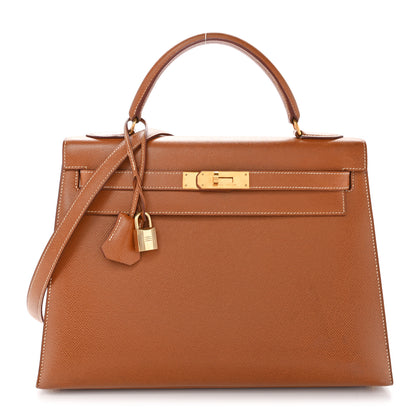 Hermes Courchevel Kelly Sellier 32 Gold 1 of 16