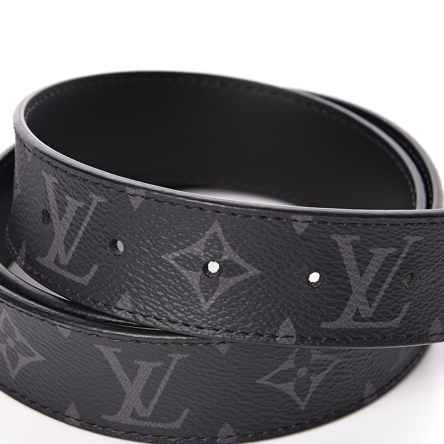 Louis Vuitton Calfskin Monogram Eclipse 40 mm LV Circle Belt 95 38 4 of 7