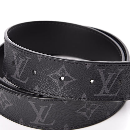Louis Vuitton Calfskin Monogram Eclipse 40 mm LV Circle Belt 95 38 4 of 7
