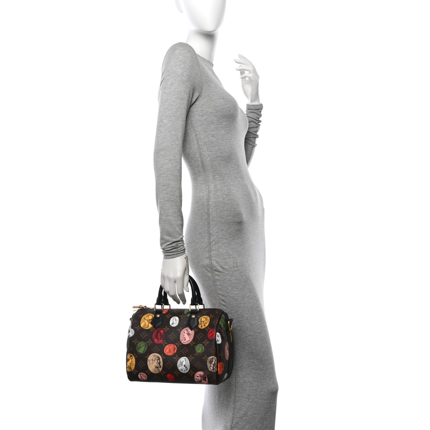 X FORNASETTI Monogram Cameo Speedy Bandouliere 25