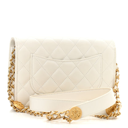 Chanel Caviar Quilted Twist Your Buttons Wallet On Chain WOC White 2 of 10