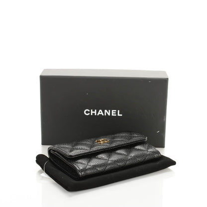 Chanel Caviar Quilted Flap Card Holder Black 4 of 8