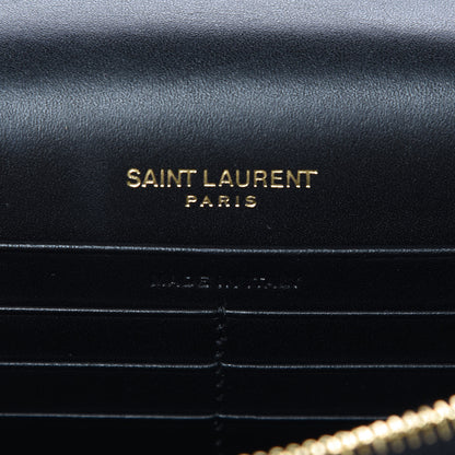 Saint Laurent Smooth Calfskin Classic Monogram Kate Tassel Chain Wallet Black 6 of 13