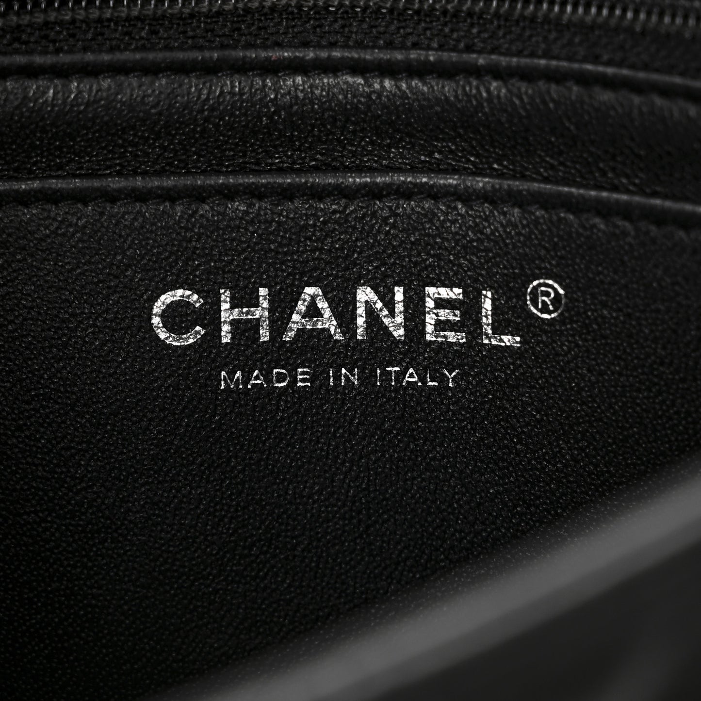 Lambskin Quilted Mini Rectangular Flap Black