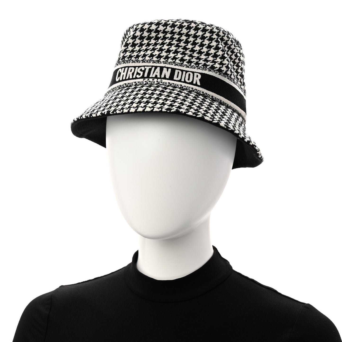 Pied De Poule Bucket Hat 57 Black White
