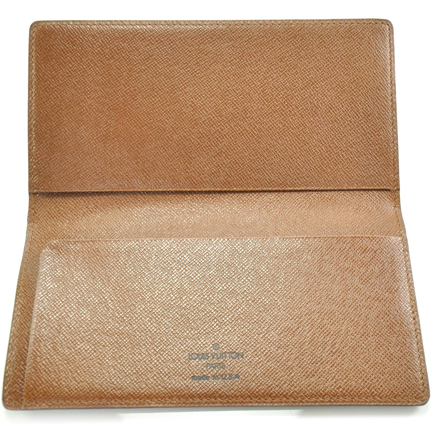 Monogram Simple Checkbook Holder Wallet