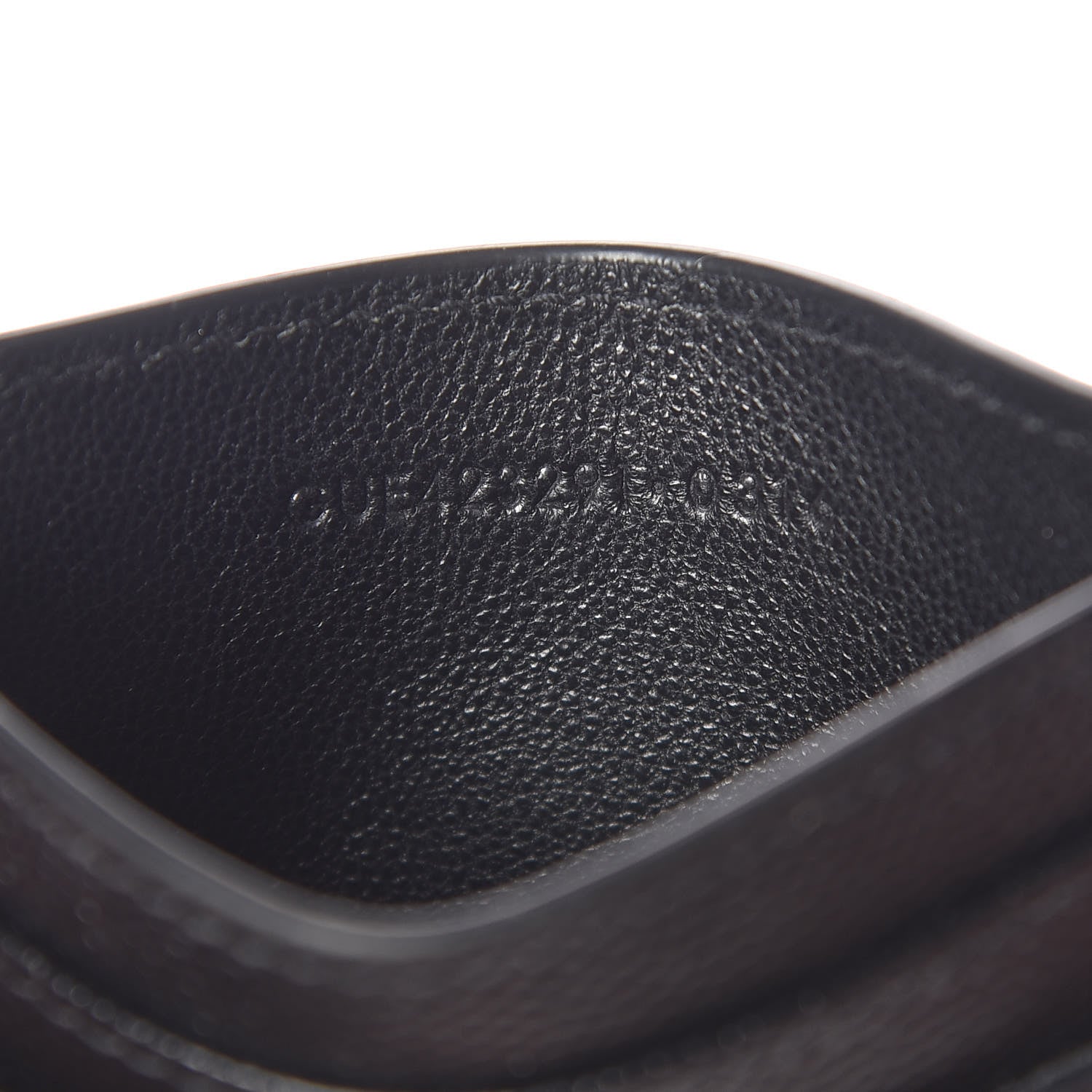 Saint Laurent Grain De Poudre Matelasse Chevron Monogram Credit Card Case Black 7 of 12