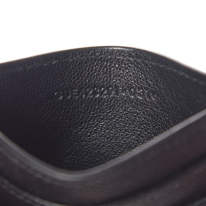 Saint Laurent Grain De Poudre Matelasse Chevron Monogram Credit Card Case Black 7 of 12