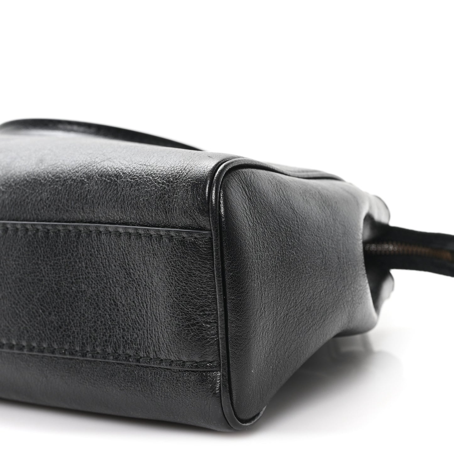 Calfskin Medium Re(Belle) Top Handle Bag Black