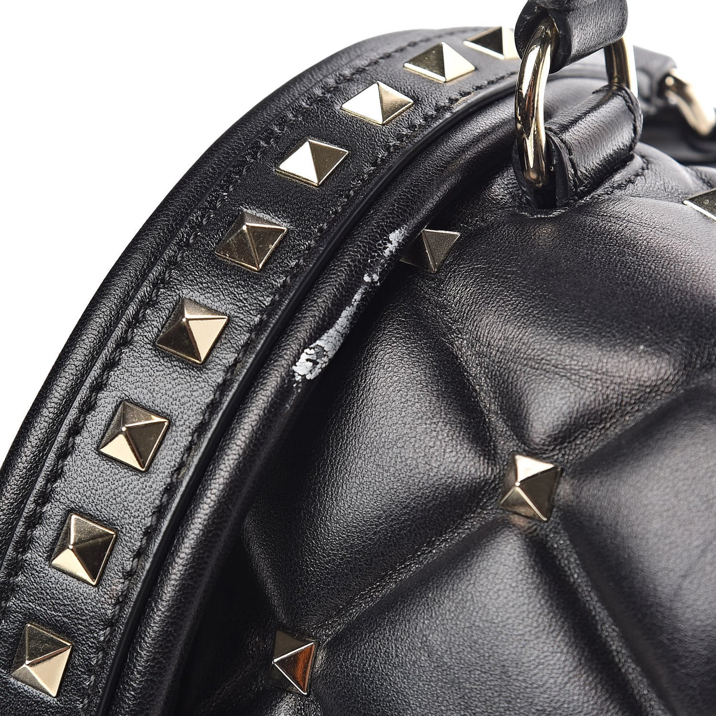 Nappa Medium Candystud Top Handle Bag Black