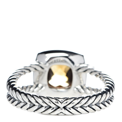 David Yurman Sterling Silver Diamond Citrine 7mm Petite Albion Ring 57 8 4 of 6