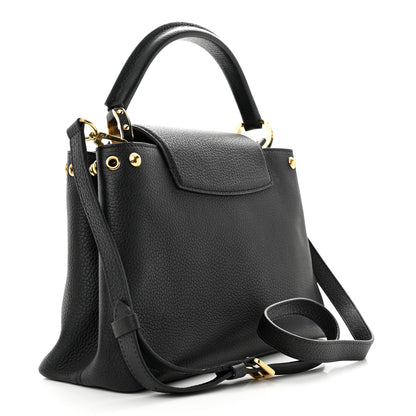 Louis Vuitton Taurillon Studded Capucines PM Black 3 of 10