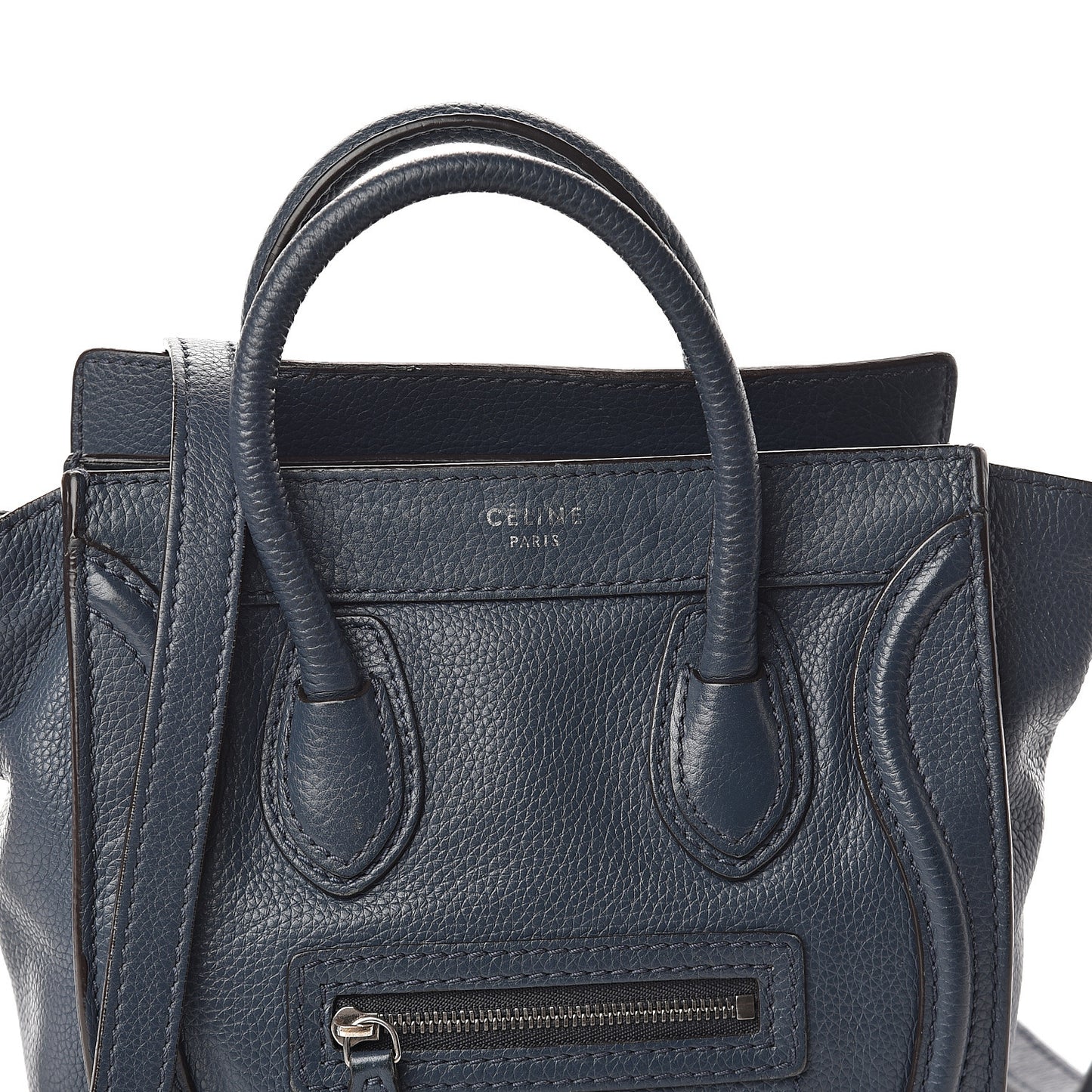 Drummed Calfskin Nano Luggage Orage
