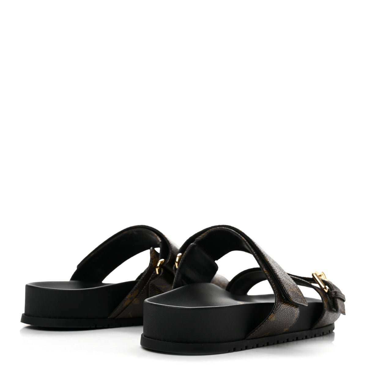 Monogram Bom Dia Mule Sandals 35.5 Black