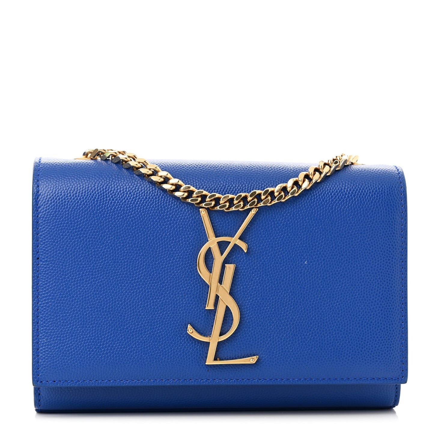 Grain De Poudre Small Classic Monogram Kate Satchel Royal Blue