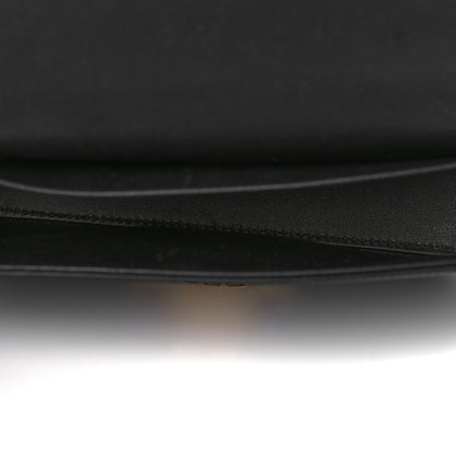 Celine Shiny Calfskin Triomphe Chain Shoulder Bag Black 5 of 9