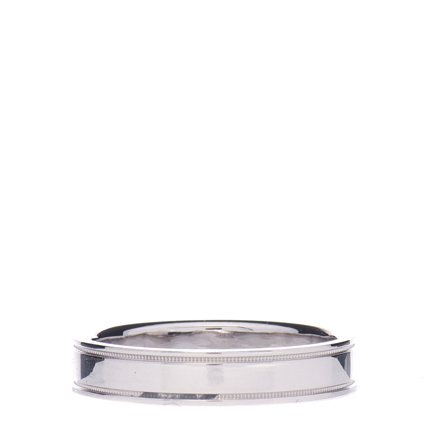 Tiffany Platinum 4mm Essential Double Milgrain Band Ring 57 8 3 of 5