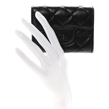 Chanel Aged Calfskin Quilted Reissue Flap Card Holder Wallet So Black 2 of 9