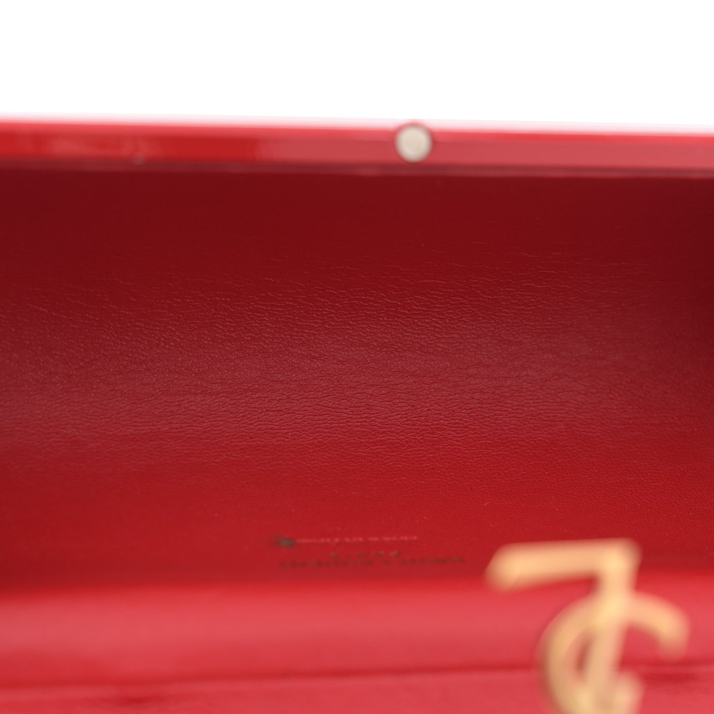 Ribbed Plexiglass Lambskin Fringe Monogram Opium Box Bag Red