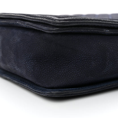 Chanel Iridescent Caviar Quilted Large Boy Flap Navy Blue 10 of 16
