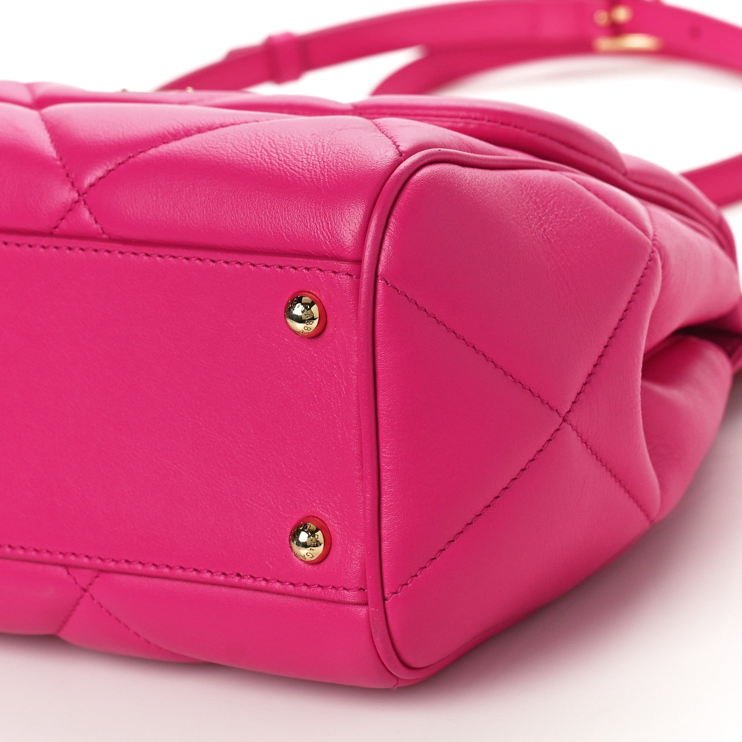 Dolce & Gabbana DOLCE & GABBANA Calfskin Quilted Small Miss Sicily Satchel Pink 8 of 8
