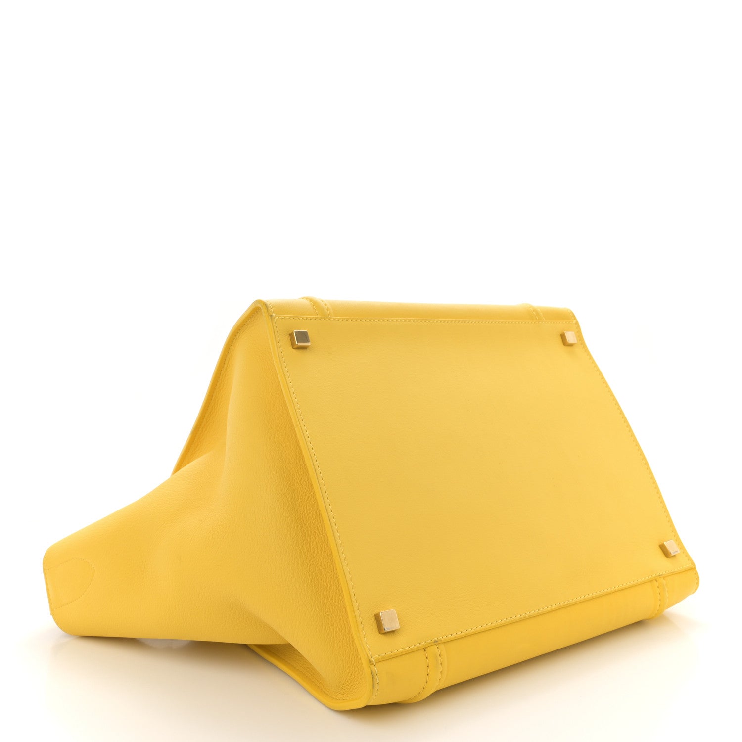 Celine Supple Calfskin Medium Phantom Luggage Sun Yellow 4 of 16
