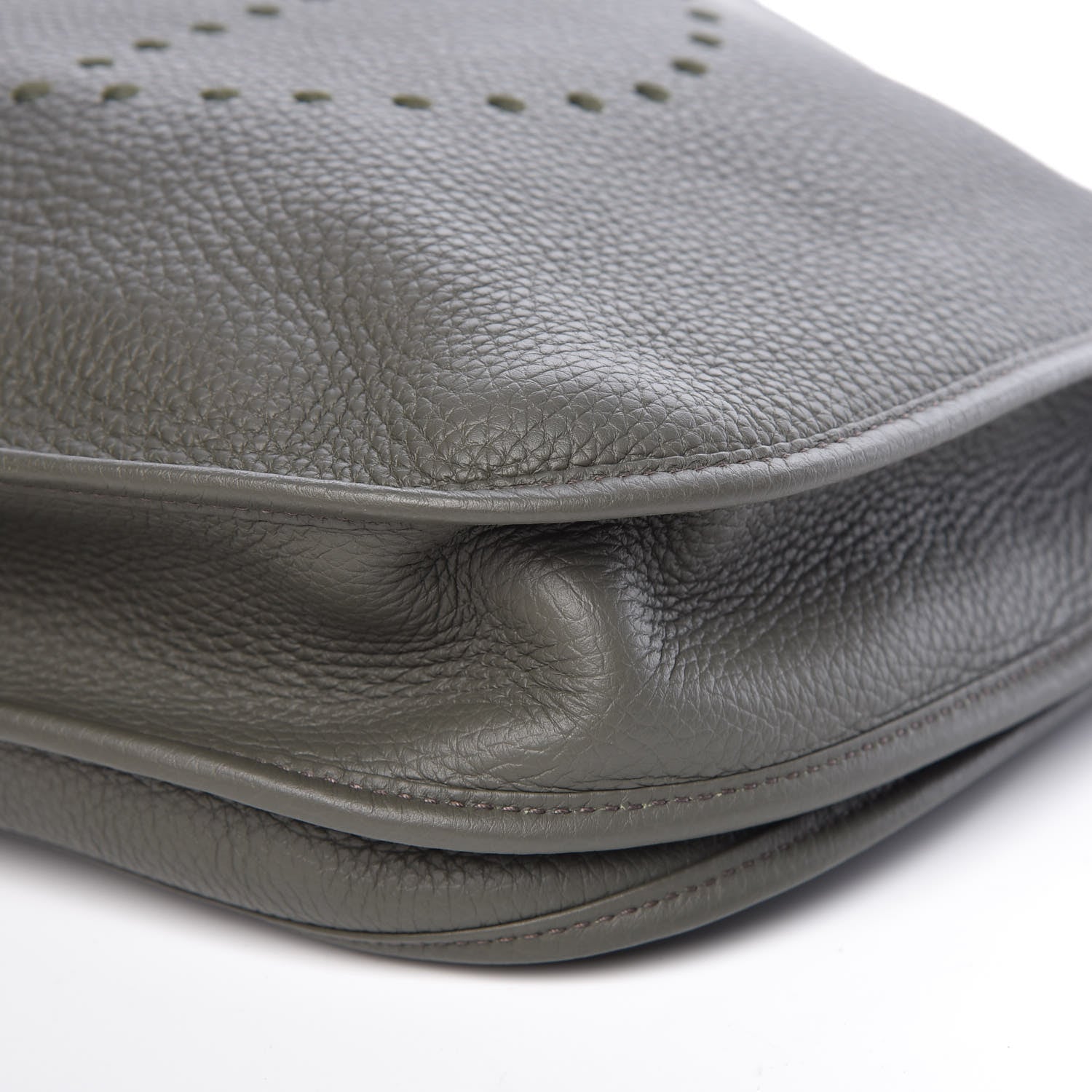 Hermes Taurillon Clemence Amazone Evelyne III TGM Vert De Gris 6 of 10