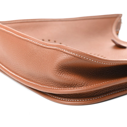 Hermes Taurillon Clemence Evelyne III PM Gold 9 of 10