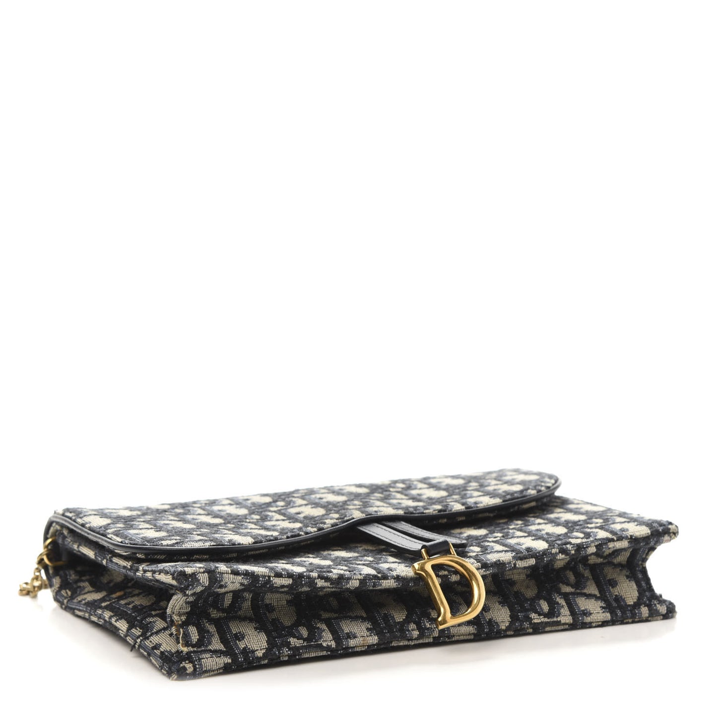 Oblique Saddle Chain Pouch Blue