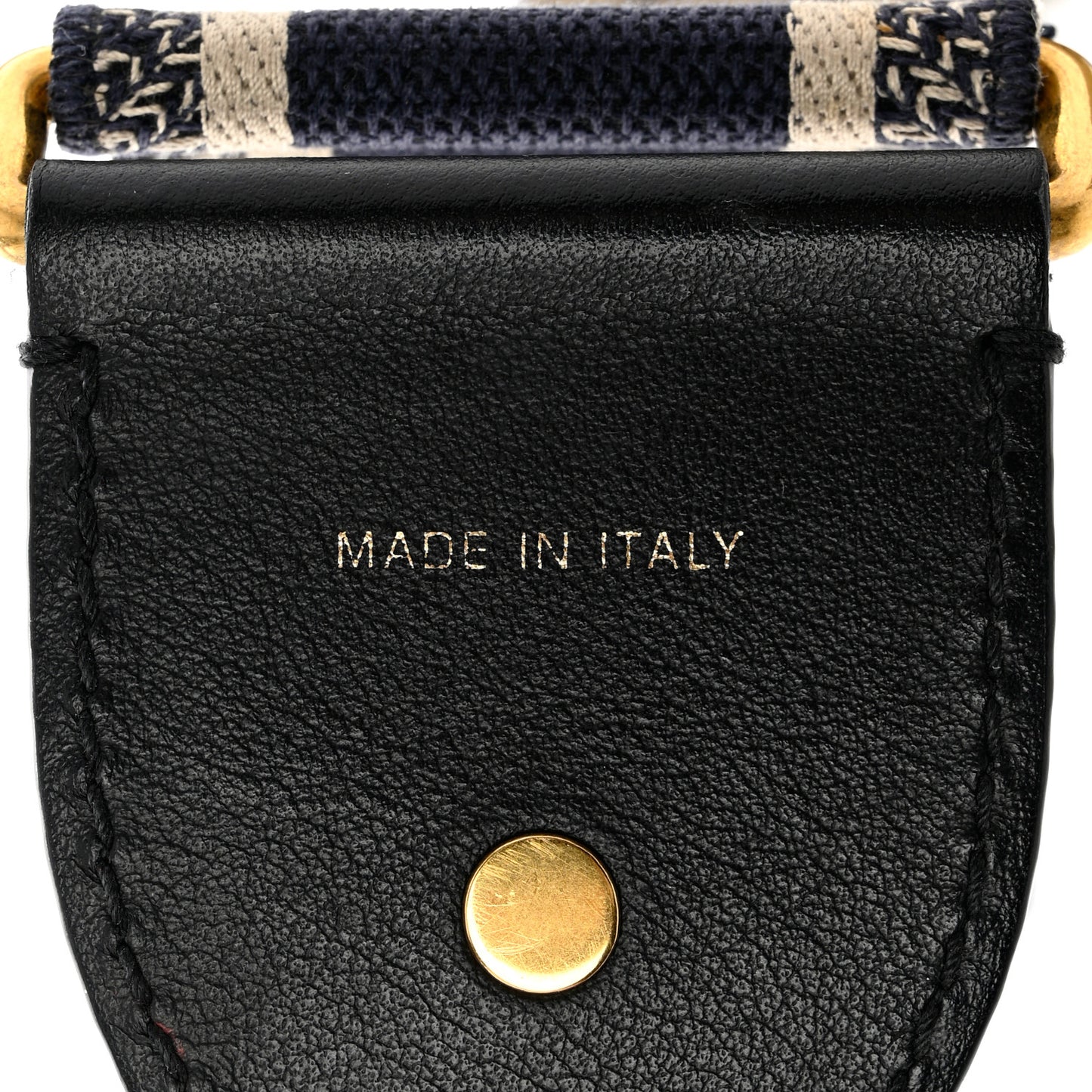 Canvas Embroidered Shoulder Strap Blue