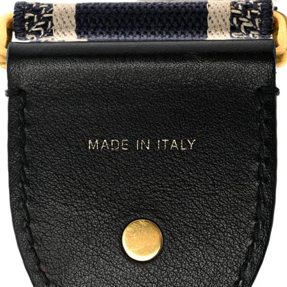 Christian Dior Canvas Embroidered Shoulder Strap Blue 5 of 5