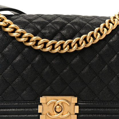 Chanel Caviar Quilted Medium Boy Flap Navy 8 of 10