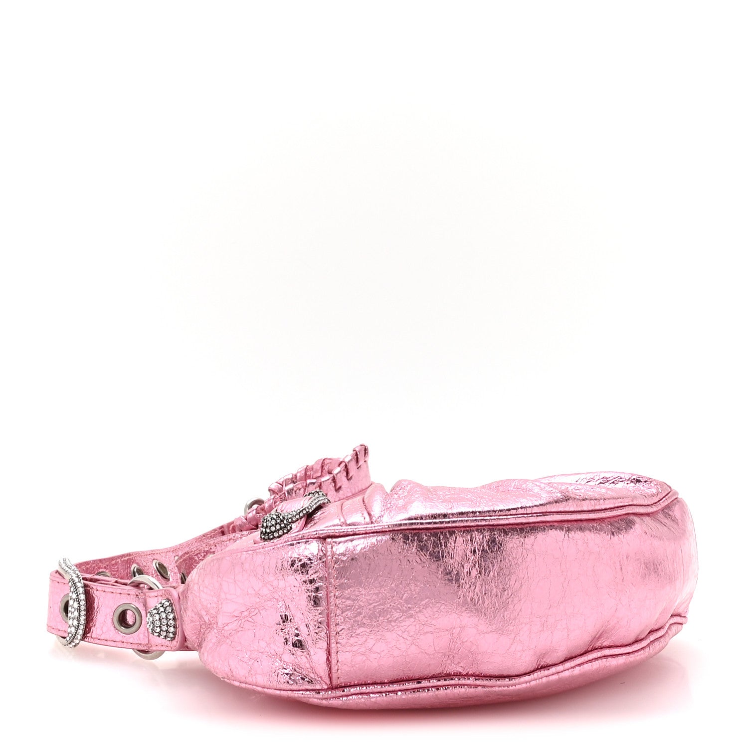 Balenciaga Metallic Agneau Arena Crystal Le Cagole Shoulder Bag XS Met Pink 5 of 11