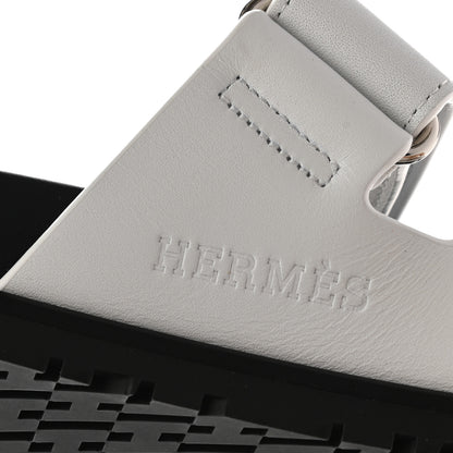 Hermes Calfskin Womens Chypre Sandals 36 White 8 of 11